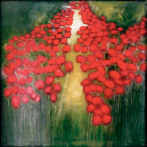 Floraison - Acrylique sur toile - 100x100 cm