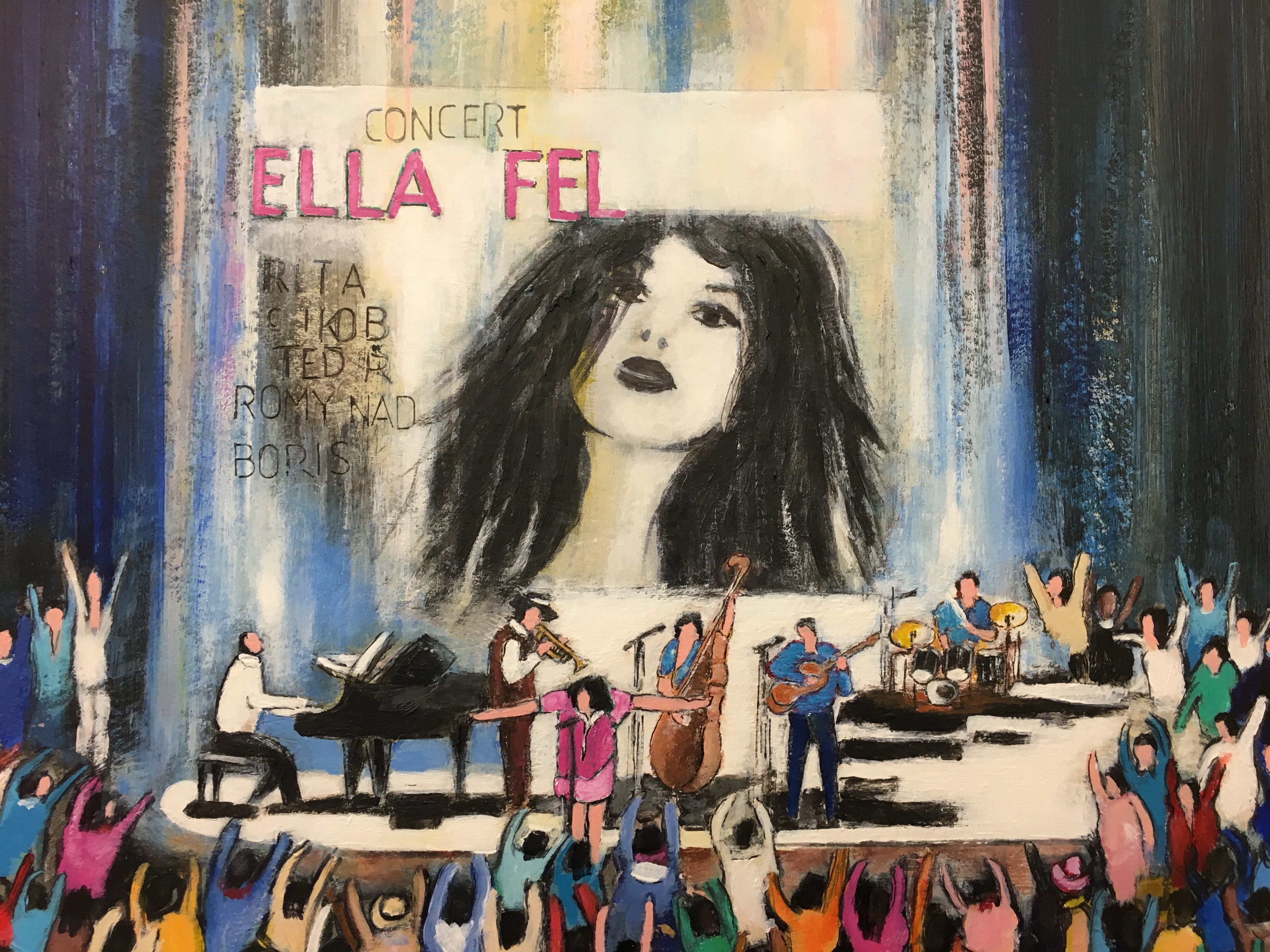 Ella Fel - Acrylique sur carton - 80cm x 120cm