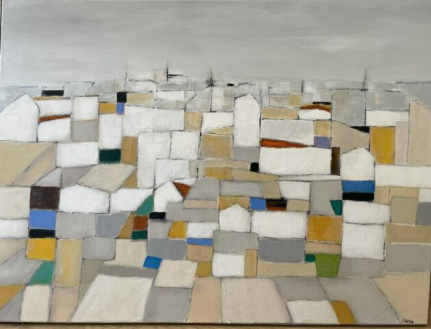 Village ( 5) - Acrylique sur toile L: 80 cm X H : 60 cm